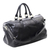 Leather travel bag, 'Minggat in Black' - Black Leather Travel Bag with Zipper from Indonesia (image 2c) thumbail