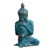Bronze statuette, 'Resting Buddha in Green' - Resting Buddha Bronze Statuette with Green Patina (image 2a) thumbail