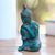 Bronze statuette, 'Resting Buddha in Green' - Resting Buddha Bronze Statuette with Green Patina (image 2b) thumbail