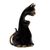 Bronze statuette, 'Protective Mother' - Mother Cat and Kitten Bronze Statuette (image 2b) thumbail