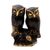 Bronze statuette, 'Owl Pair' - Artisan Crafted Bronze Owl Statuette (image 2a) thumbail