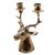 Brass candleholder, 'Stately Deer' - Deer Head Candleholder in Hand Cast Brass (image 2b) thumbail