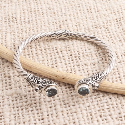 Blue topaz cuff bracelet, Behold