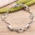 Sterling silver link bracelet, 'Bamboo Connection' - Bamboo Motif Sterling Silver Link Bracelet thumbail