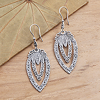 Sterling silver dangle earrings, 'Jungle Dream' - Sterling Silver Dangle Earrings from Bali
