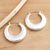 Sterling silver hoop earrings, 'Plain and Curvy' - Balinese High Polish Sterling Silver Hoop Earrings thumbail