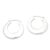 Sterling silver hoop earrings, 'Plain and Curvy' - Balinese High Polish Sterling Silver Hoop Earrings (image 2a) thumbail