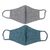 Beaded cotton face masks, 'Glamour Girl' (pair) - 2 Hand Beaded Cotton Contoured Masks in Turquoise and Grey (image 2f) thumbail