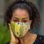 Cotton face masks, 'Island Melody' (pair) - Cotton Batik Print Contoured Nose Clip Face Masks from Bali thumbail