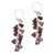 Garnet cluster earrings, 'League of Light' - Garnet Bead Sterling Silver Cluster Waterfall Earrings (image 2a) thumbail
