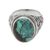 Men's sterling silver ring, 'Basket of Blue' - Men's Sterling Silver Woven Motif Ring (image 2a) thumbail