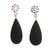 Sterling silver and lava stone dangle earrings, 'Shadow Tears' - Sterling Silver and Black Lava Stone Dangle Earrings (image 2a) thumbail