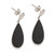 Sterling silver and lava stone dangle earrings, 'Shadow Tears' - Sterling Silver and Black Lava Stone Dangle Earrings (image 2c) thumbail