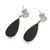 Sterling silver and lava stone dangle earrings, 'Shadow Tears' - Sterling Silver and Black Lava Stone Dangle Earrings (image 2d) thumbail