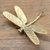 Brass statuette, 'Wandering Dragonfly' - Hand Crafted Brass Dragonfly Statuette (image 2d) thumbail