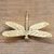 Brass statuette, 'Wandering Dragonfly' - Hand Crafted Brass Dragonfly Statuette (image 2e) thumbail