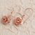 Rose gold plated filigree dangle earrings, 'Flower Allure' - Hand Crafted Rose Gold Plated Flower Dangle Earrings (image 2b) thumbail