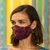 Rayon batik face masks, 'Autumn Skies' (set of 3) - Set of 3 Rayon Batik Reusable Face Masks (image 2b) thumbail