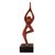 Suar wood statuette, 'Monkey Dance' - Hand Crafted Suar Wood Yoga Themed Monkey Statuette (image 2a) thumbail