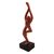 Suar wood statuette, 'Monkey Dance' - Hand Crafted Suar Wood Yoga Themed Monkey Statuette (image 2d) thumbail