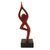 Suar wood statuette, 'Monkey Dance' - Hand Crafted Suar Wood Yoga Themed Monkey Statuette (image 2f) thumbail