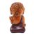 Wood statuette, 'Buddha in Brown' - Indonesian Hand Carved Suar Wood Buddha Statuette (image 2a) thumbail