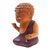 Wood statuette, 'Buddha in Brown' - Indonesian Hand Carved Suar Wood Buddha Statuette (image 2d) thumbail
