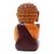 Wood statuette, 'Buddha in Brown' - Indonesian Hand Carved Suar Wood Buddha Statuette (image 2f) thumbail
