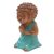 Wood statuette, 'Buddha in Green' - Indonesian Hand Carved Buddha Statuette (image 2d) thumbail