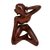 Wood statuette, 'Abstract Thinking' - Wood statuette thumbail