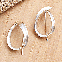 Sterling silver drop earrings, 'Remember Me' - Artisan Made Sterling Silver Drop Earrings