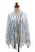Eco-friendly rayon kimono jacket, 'Tropical Rain' - Eco-Friendly Rayon Kimono Jacket from Java thumbail