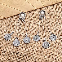 Sterling silver dangle earrings, 'Sweet Lolly' - Artisan Made Sterling Silver Dangle Earrings