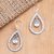 Blue topaz dangle earrings, 'Blue Pear' - Sterling Silver and Blue Topaz Dangle Earrings (image 2) thumbail