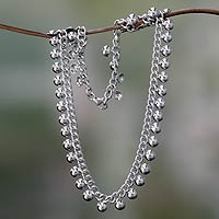 Sterling silver chain necklace, 'Island Dew' - Sterling Silver Chain Necklace