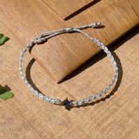 Gold-accented aquamarine pendant bracelet, 'In Heaven' - Gold-Accented Aquamarine Bracelet with Blue Jewel Pendant
