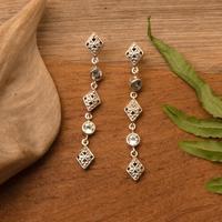 Blue topaz dangle earrings, 'Balinese Kite' - Balinese Kite-Themed Blue Topaz Silver Dangle Earrings