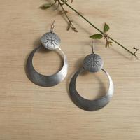 Sterling silver dangle earrings, 'Island Directions' - Balinese-Inspired Oxidized and Brushed-Satin Dangle Earrings