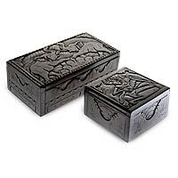 Wood jewelry boxes,