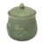 Ceramic jar, 'Balinese Dragonfly' - Dragonfly Green Ceramic Kitchen Jar Canister with Lid (image 2d) thumbail