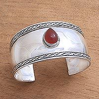 Carnelian cuff bracelet,