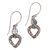 Blue topaz heart earrings, 'Romance' - Blue topaz heart earrings (image 2a) thumbail