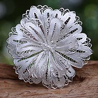 Sterling silver brooch pin,