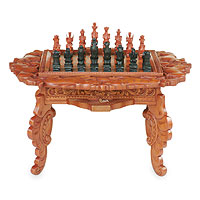 Wood chess set Fighting Tigers Indonesia