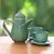 Ceramic tea set, 'Sweet Corn' (set for 2) - Ceramic tea set (Set for 2) thumbail