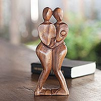 Wood sculpture Happy Family Indonesia