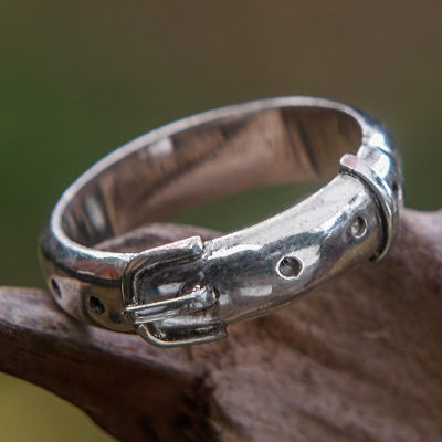 Modern Handmade Sterling Silver Band Ring