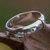 Sterling silver band ring, 'Belt' - Modern Handmade Sterling Silver Band Ring thumbail