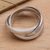 Sterling silver band ring, 'Three to One' - Indonesian Sterling Silver Band Ring (image 2b) thumbail