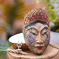 Wood jewelry box Flower Woman of Bali Indonesia